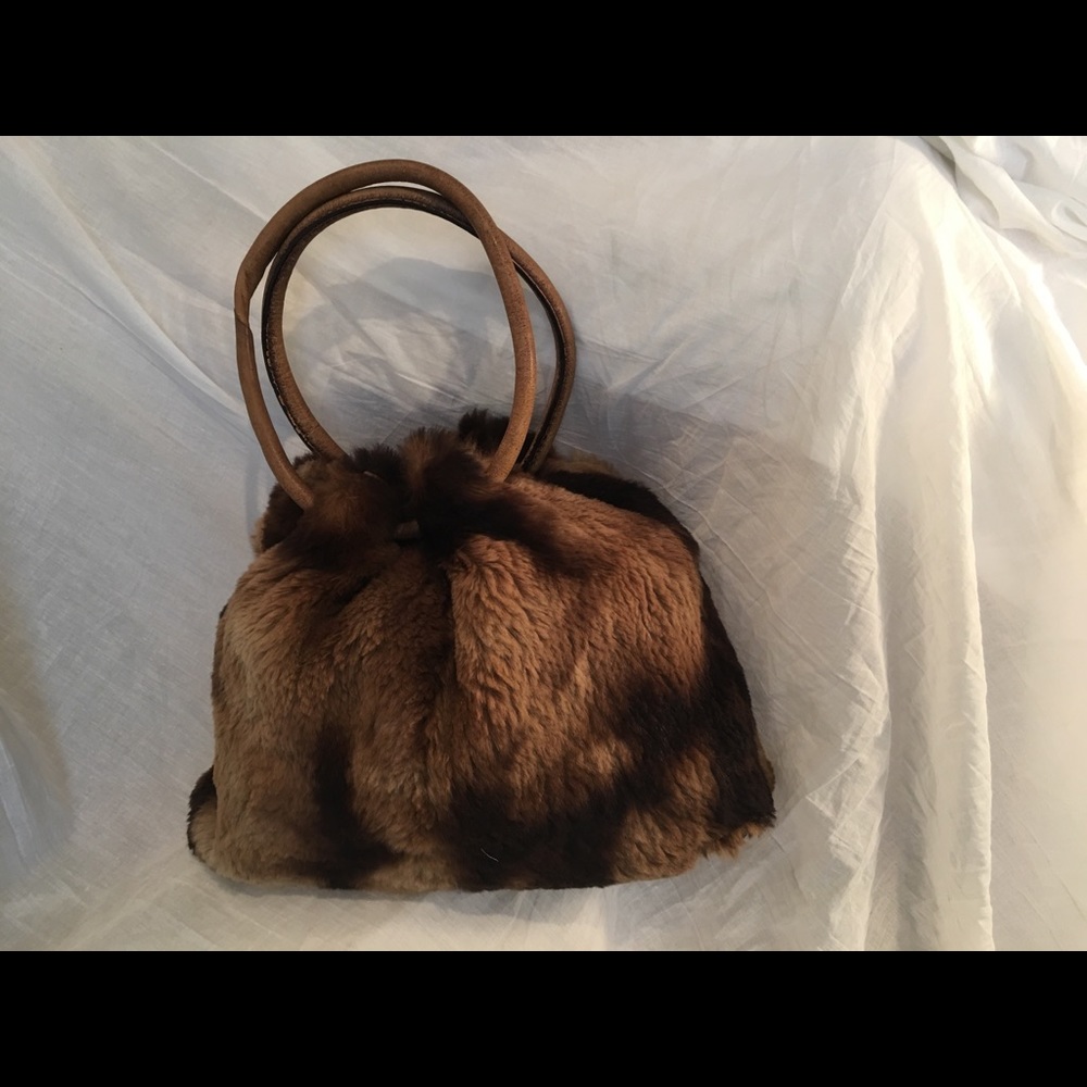 Genuine Rabbit Fur Purse - Picture 2 of 6